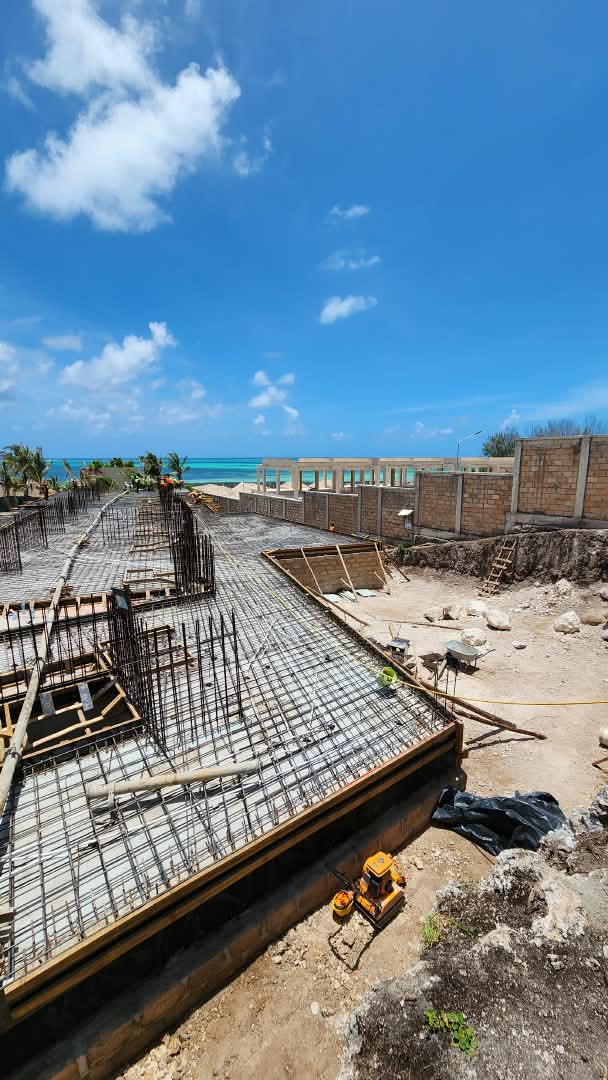 Samawa Beach Resort construction — latest site progress by the Indian Ocean