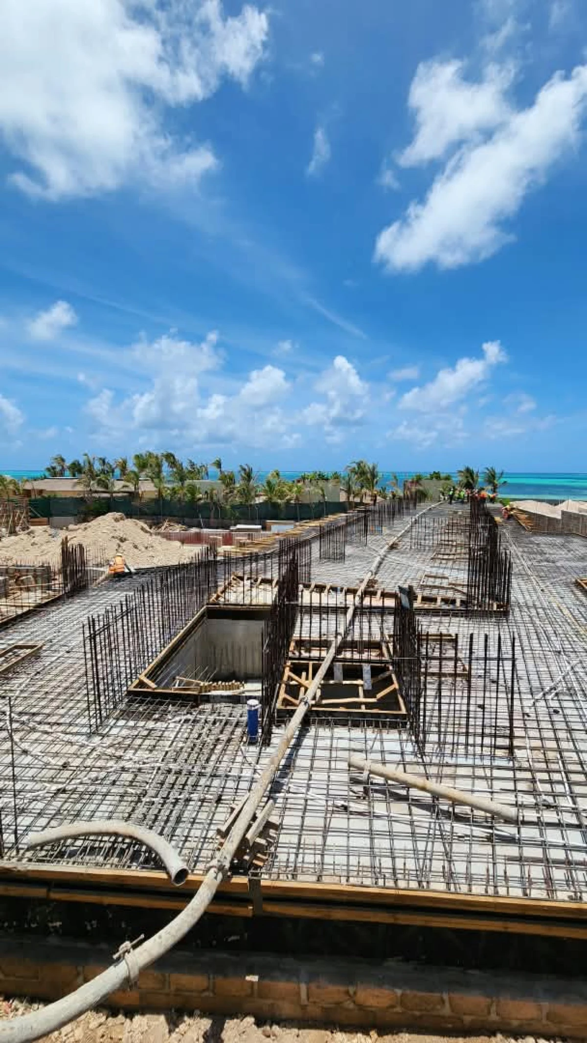 Construction progress at Samawa Beach Resort