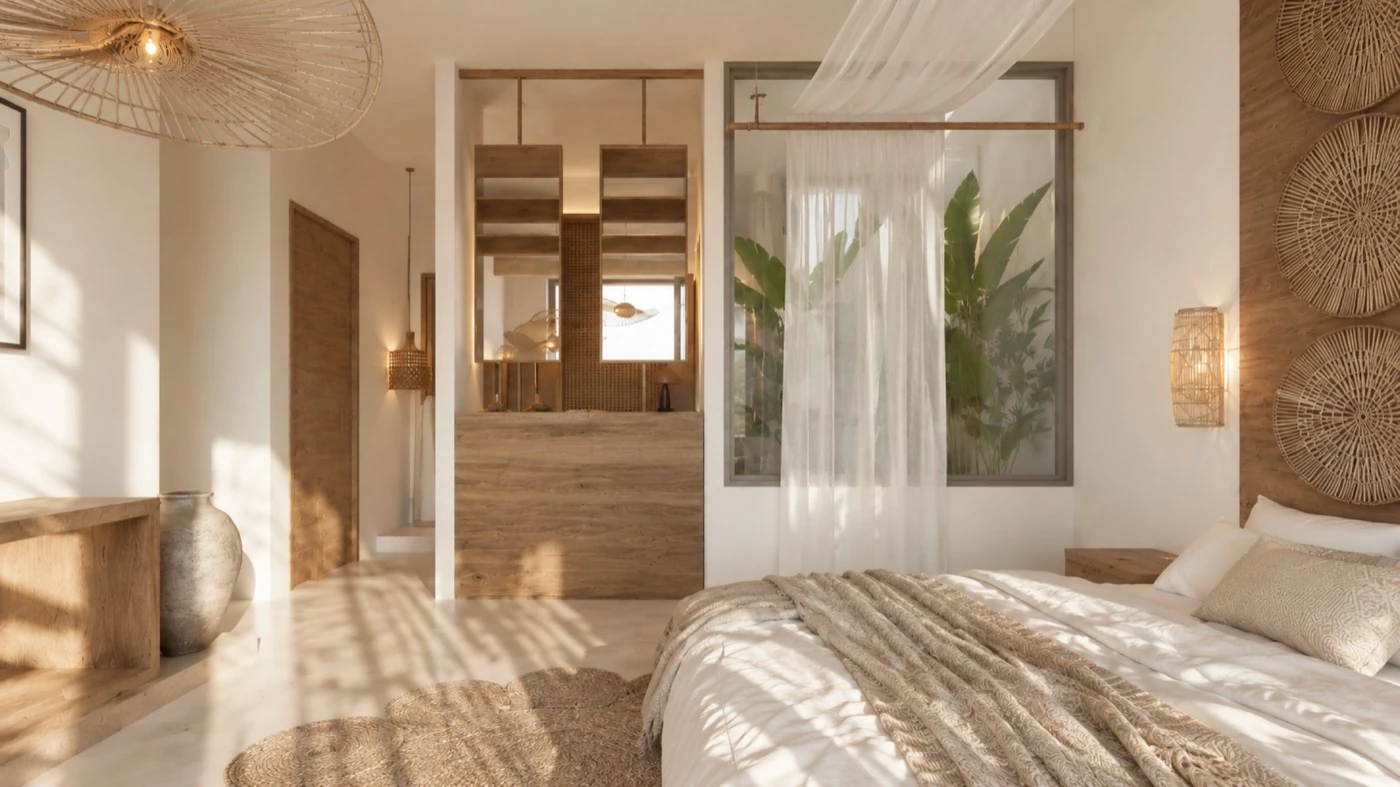 A fully furnished Samawa apartment bedroom